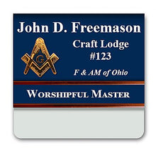 Load image into Gallery viewer, 2.5x3 Folded Pocket Badge with Slide Insert and Cast Emblem
